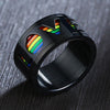 Rainbow LOVE Spinner Ring