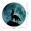 Glow in the Dark Howling Wolf Moon Clock