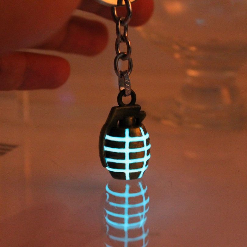 Glow In The Dark Grenade Keychain