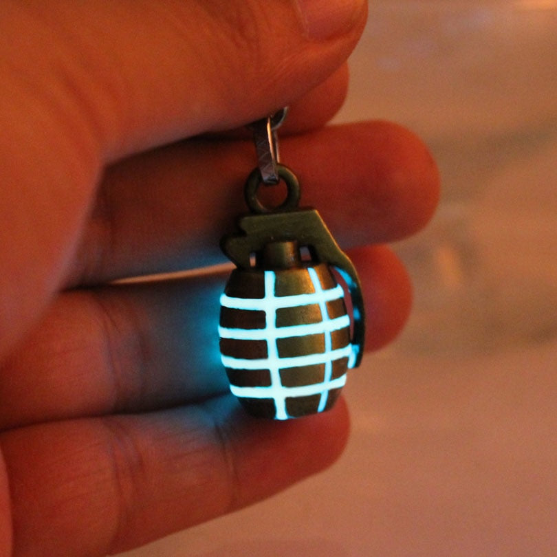 Glow In The Dark Grenade Keychain