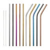 Awesome Reusable Rainbow Stainless Steel Straws (Pack of 4 + Cleaning Brush)
