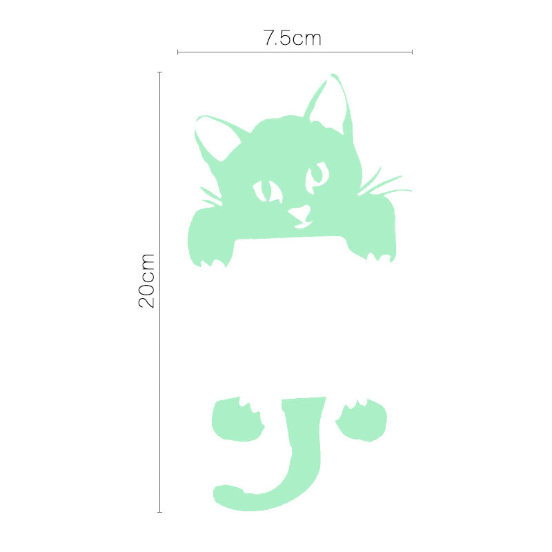 Glow In The Dark Cat & Dog Decals (Set of 4)