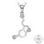 Serotonin Molecule Sterling Silver Necklace