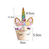 Unicorn Themed Cupcake wrapper and topper (Set of 12)