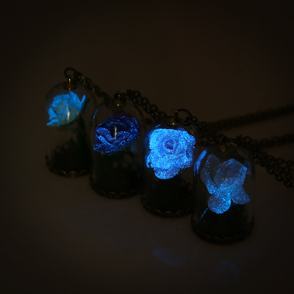 Enchanted Roses Glow In The Dark Necklace