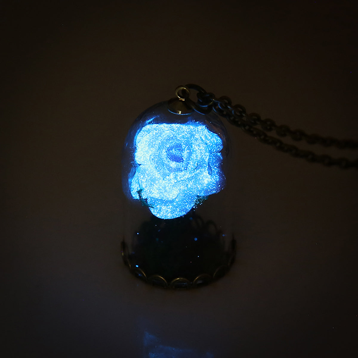Enchanted Roses Glow In The Dark Necklace
