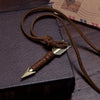 Vintage Arrow Leather Necklace