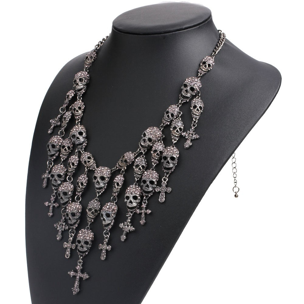 Crystal Skull Maxi Necklace