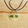 Glow In The Dark Lucky In Love Clover Couple Necklaces