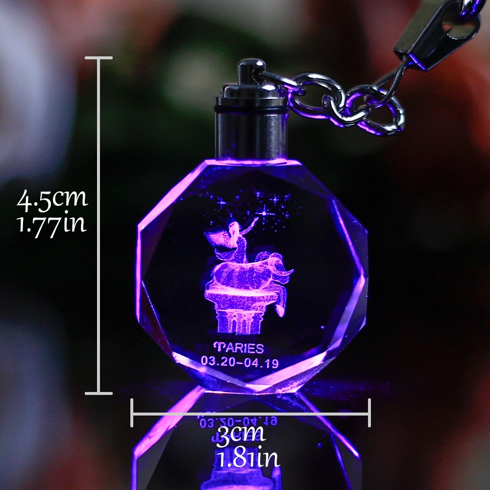 Zodiac LED Keychain