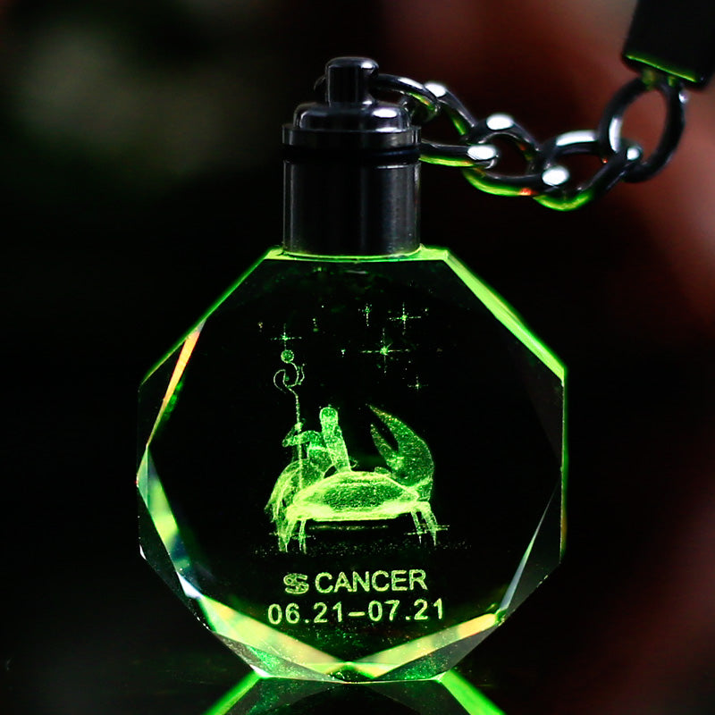 Zodiac LED Keychain