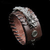 Fanduco Bracelets Brown Celestial Dragon Genuine Leather Cuff Bracelet