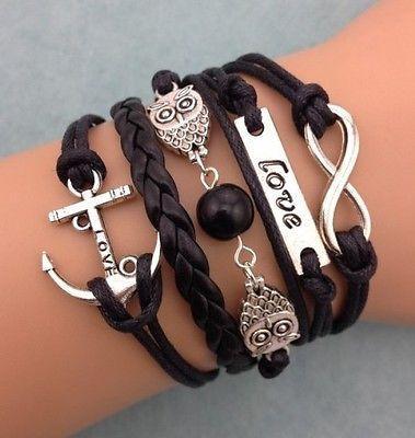 Fanduco Bracelets Infinite Love Owl Friendship Bracelet
