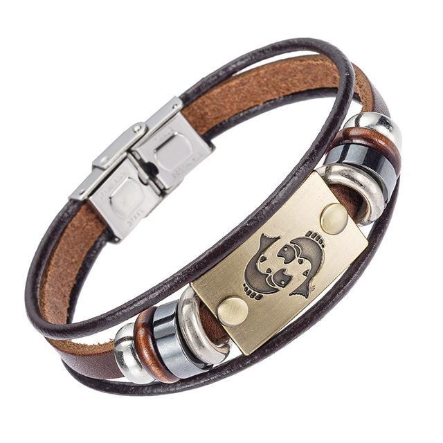Fanduco Bracelets Pisces Grecian-Style Zodiac Bracelets