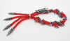 Fanduco Bracelets Red w/ Blue crystal Coiling Dragon Bracelet