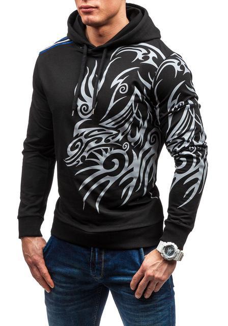 Fanduco Clothing Black / M Stylized Dragon Hoodie