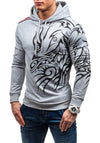 Fanduco Clothing Gray / M Stylized Dragon Hoodie