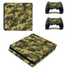 Fanduco Console Skins Green Camo Skin Decals For Playstation 4 Slim & 2 Controllers