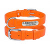 Fanduco Dog Collars Orange / S / Yes Genuine Italian Leather Pet Collars w/ Personalized Nameplates