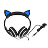 Fanduco Headsets Black LED Cat Ear Headphones