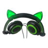 Fanduco Headsets Green LED Cat Ear Headphones