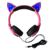 Fanduco Headsets Pink LED Cat Ear Headphones