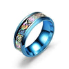 Fanduco Jewelry 6 / Blue Rainbow Celtic Dragon Rings