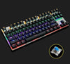 Fanduco Keyboards 87 Keys Black / Blue Switch Mechanical Gaming Keyboard With Anti-Ghosting And Customizable Backlight