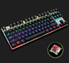 Fanduco Keyboards 87 Keys Black / Red Switch Mechanical Gaming Keyboard With Anti-Ghosting And Customizable Backlight