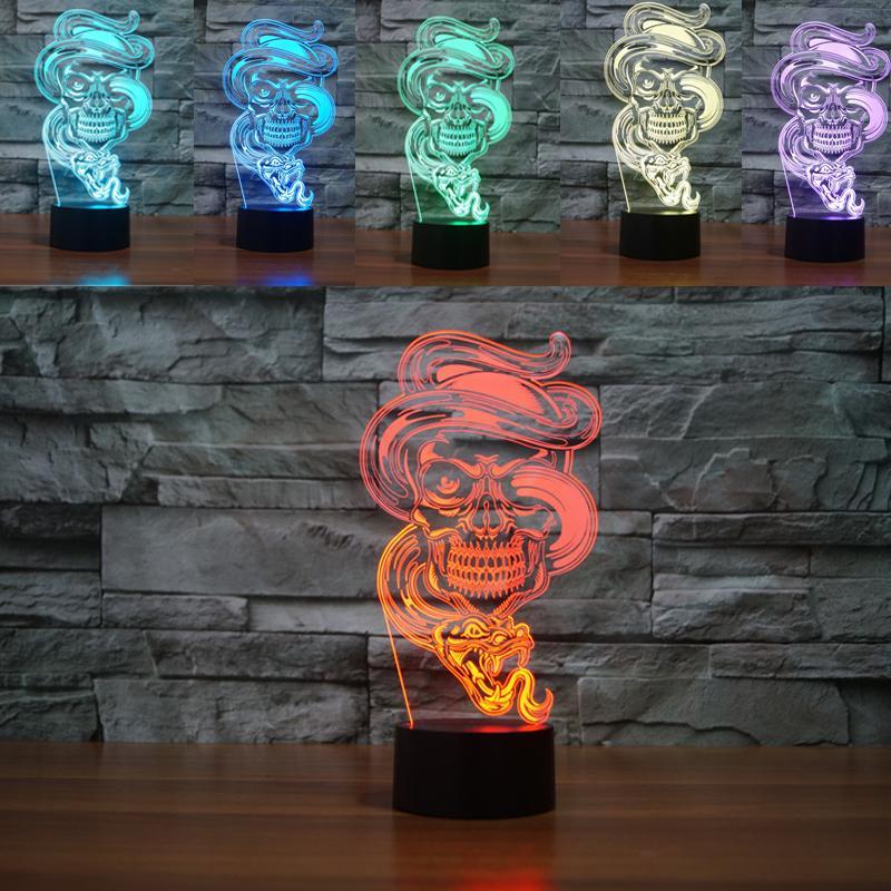 Fanduco Lamps Deathless Skull Hologram Lamp