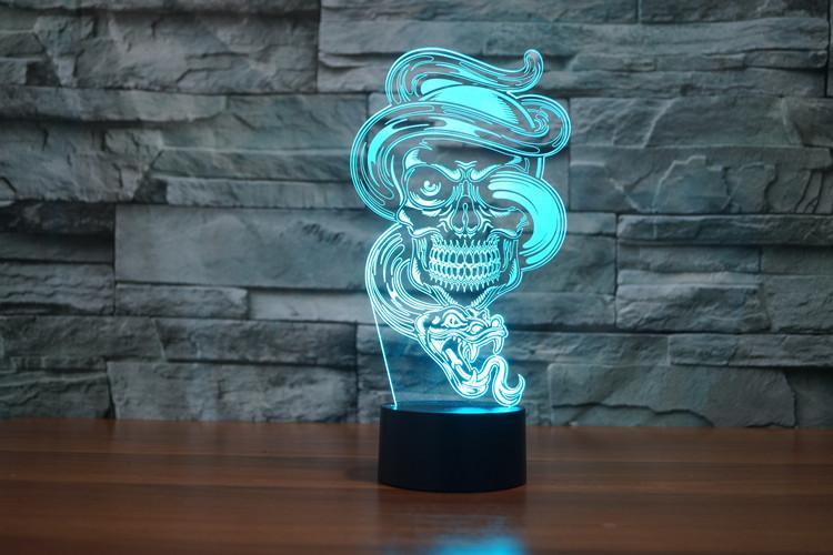 Fanduco Lamps Deathless Skull Hologram Lamp