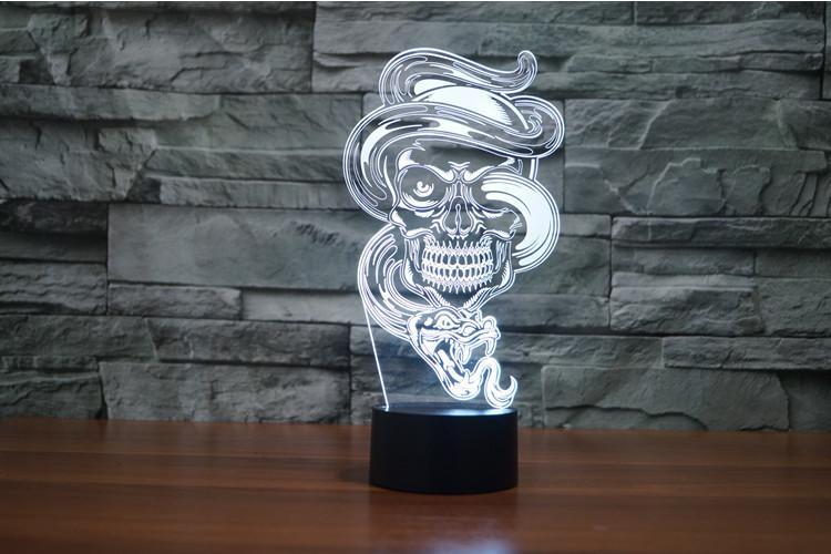 Fanduco Lamps Deathless Skull Hologram Lamp
