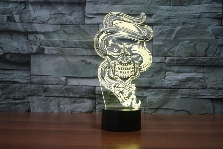 Fanduco Lamps Deathless Skull Hologram Lamp