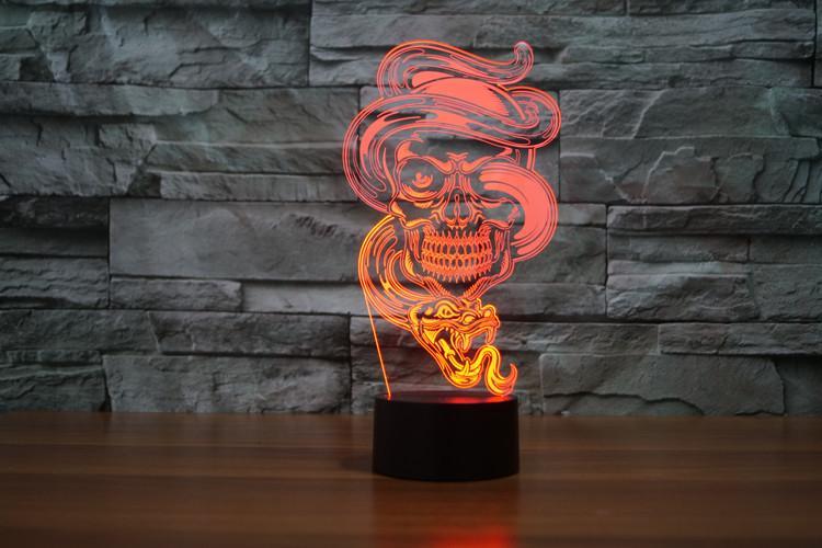 Fanduco Lamps Deathless Skull Hologram Lamp