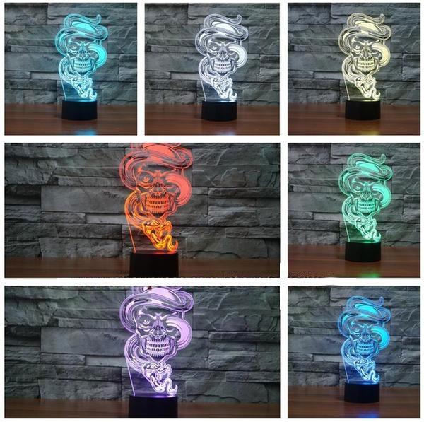 Fanduco Lamps Deathless Skull Hologram Lamp