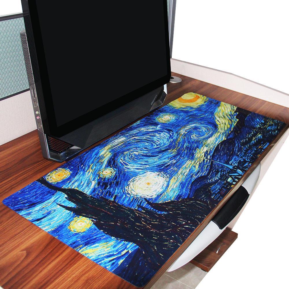 Fanduco Mouse Pads Van Gogh's The Starry Night Giant Mouse Mat