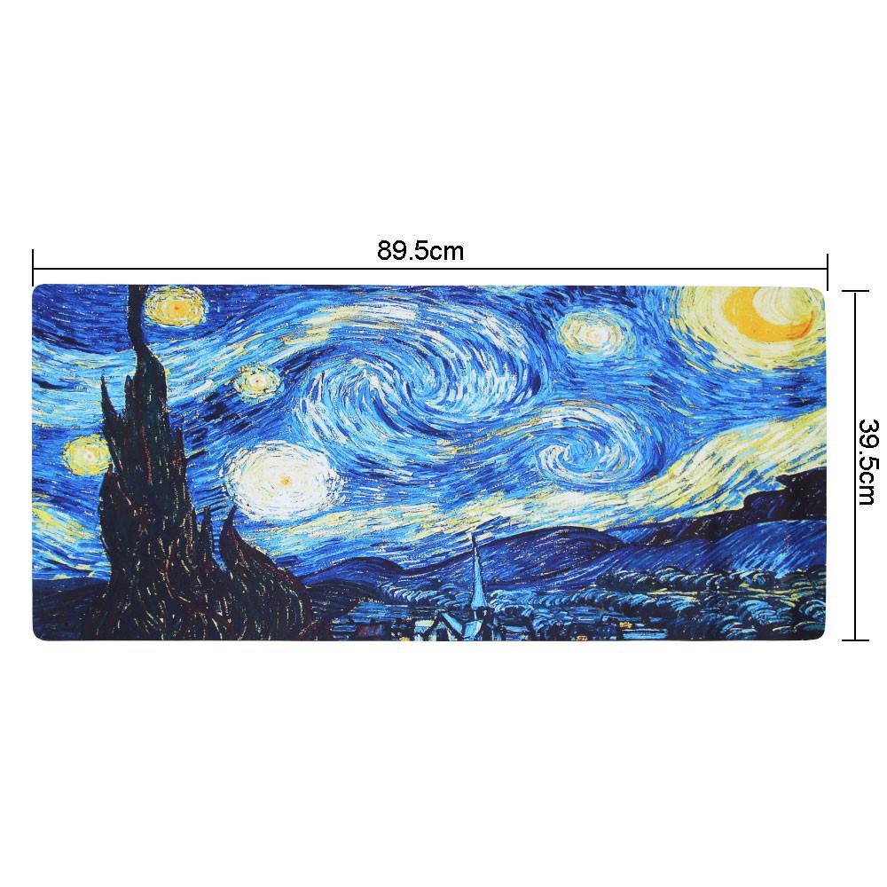 Fanduco Mouse Pads Van Gogh's The Starry Night Giant Mouse Mat