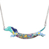 Fanduco Necklaces Blue Lively Dachshund Necklace