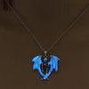 Fanduco Necklaces Blue Winged Skeleton Glow In The Dark Necklace