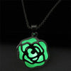 Fanduco Necklaces Green Hollow Rose Glowing Necklace