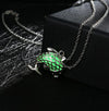 Fanduco Necklaces Green Sterling Silver Glow In The Dark Dolphin