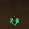 Fanduco Necklaces Green Winged Skeleton Glow In The Dark Necklace