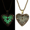 Fanduco Necklaces Hollow Heart Glow In The Dark Necklace