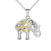 Fanduco Necklaces Silver-Plated Luminous Elephant Pendant