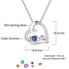 Fanduco Necklaces Sterling Silver Love Pendant w/ Custom Engraving and Birthstone