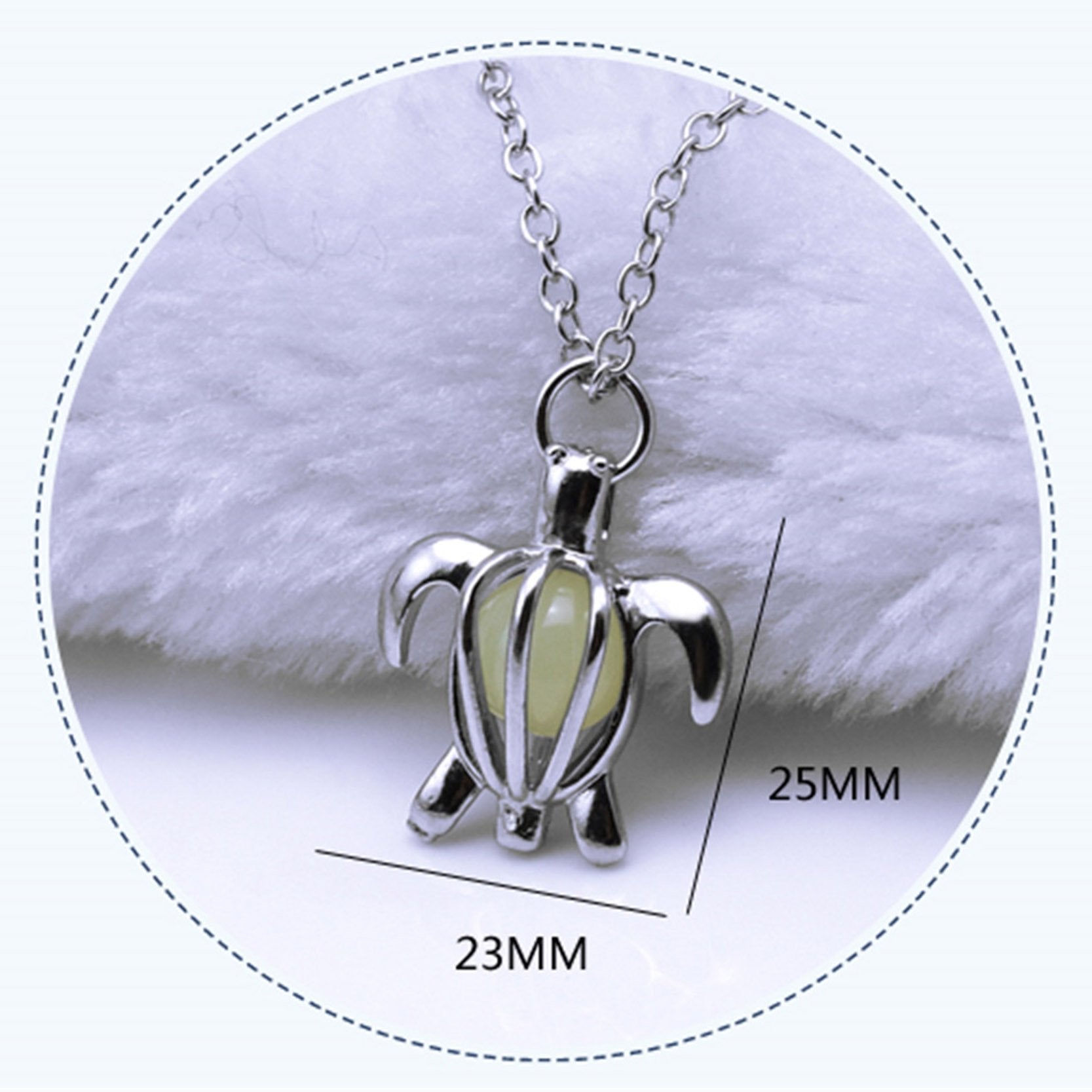 Fanduco Necklaces Swimming Turtle Glow In The Dark Necklace