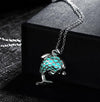 Fanduco Necklaces Turquoise Sterling Silver Glow In The Dark Dolphin