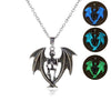 Fanduco Necklaces Winged Skeleton Glow In The Dark Necklace