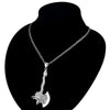Fanduco Pendant Necklaces 50CM / Silver Plated 18K Gold-Plated Dragon Axe Necklace