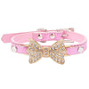 Fanduco Pet Collars Pink / M Crystal Bow Tie Pet Collar
